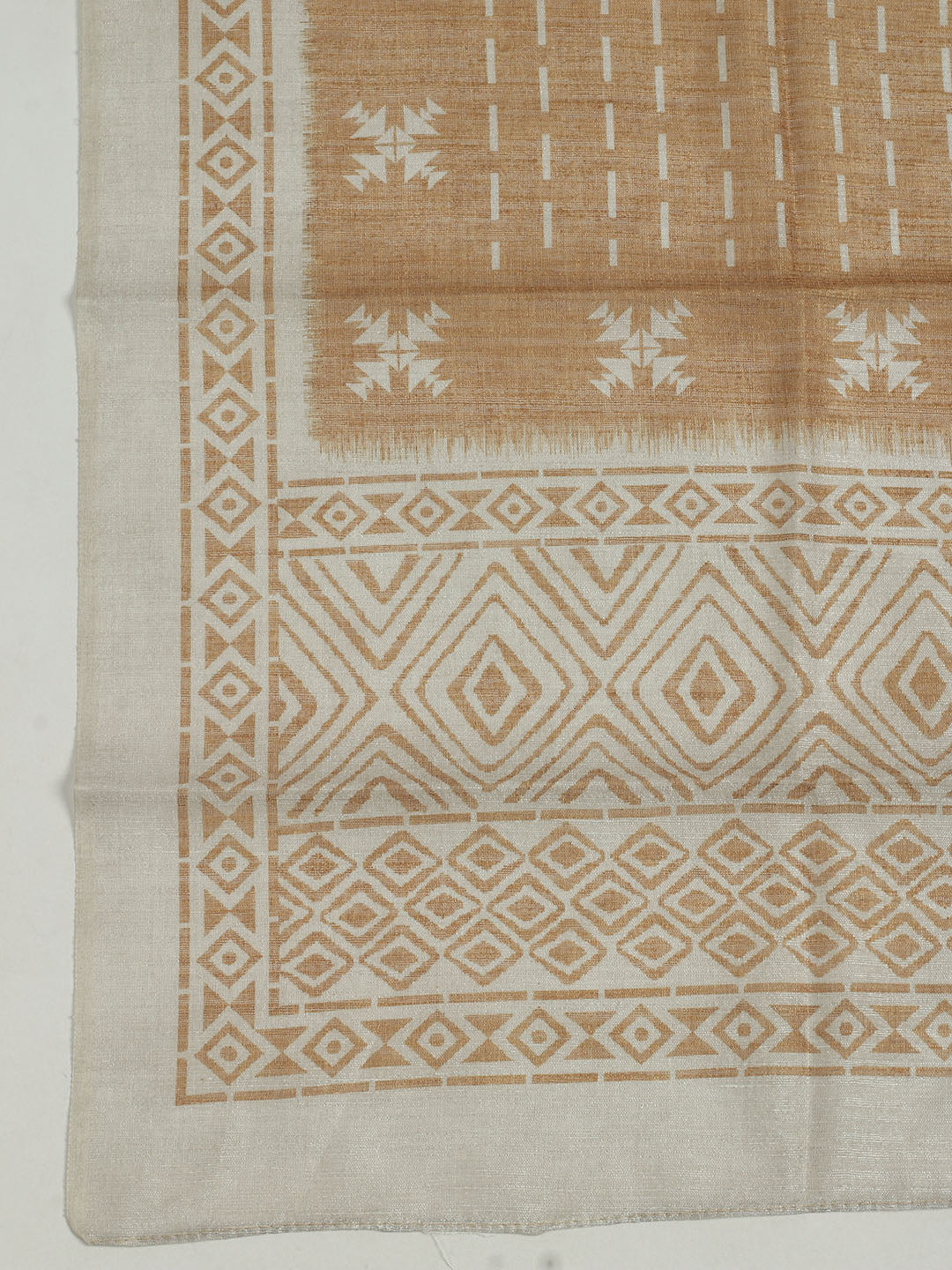 Printed Chanderi Unstitched Suit With Pant &amp; Dupatta
