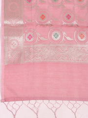 Woven Design Chanderi Unstitched Suit With Pant & Dupatta