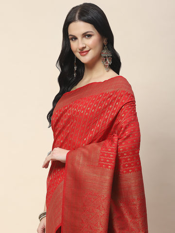 Zari Jaal Woven Handloom Saree