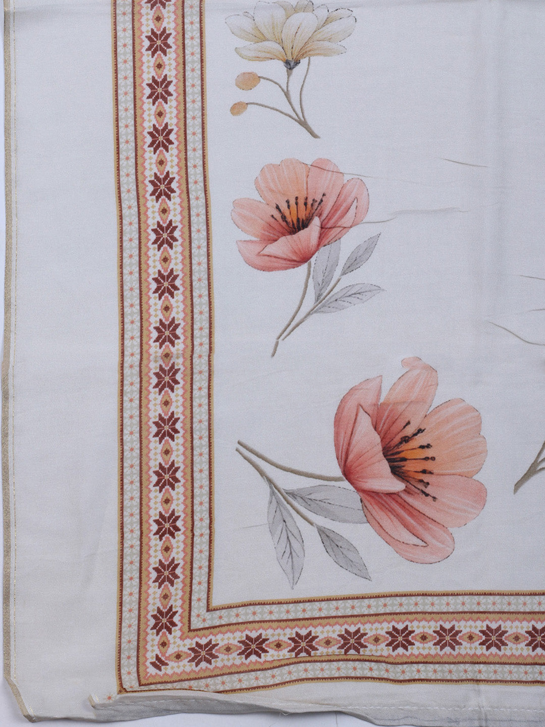 Printed Muslin Unstitched Suit With Dupatta