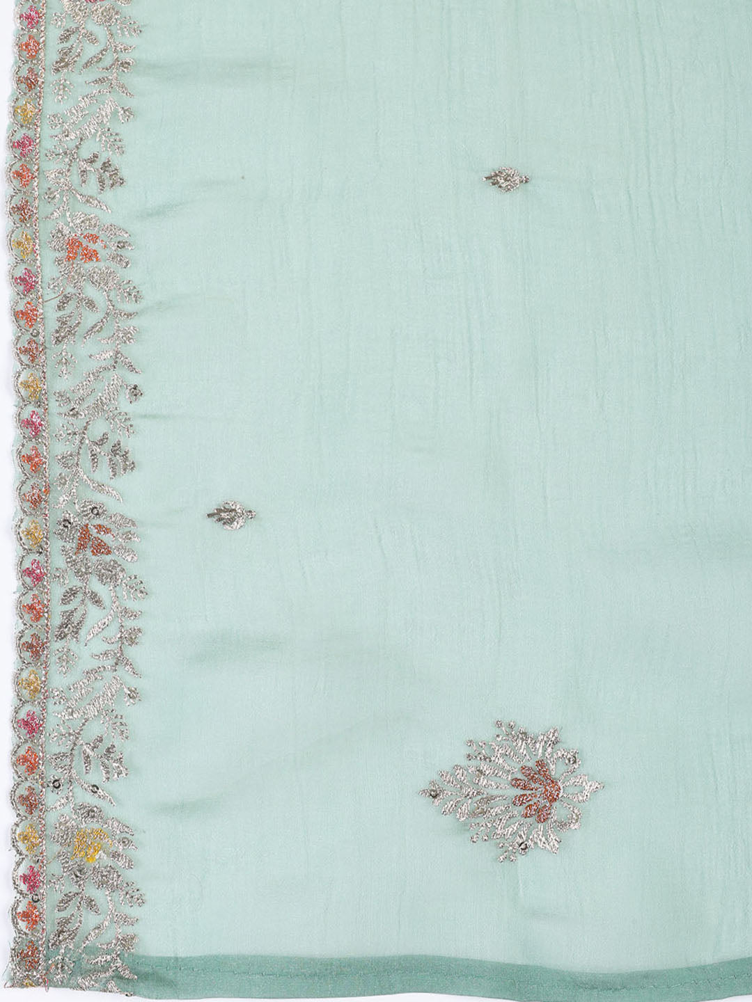 Embroidered Tissue Unstitched Suit With Dupatta