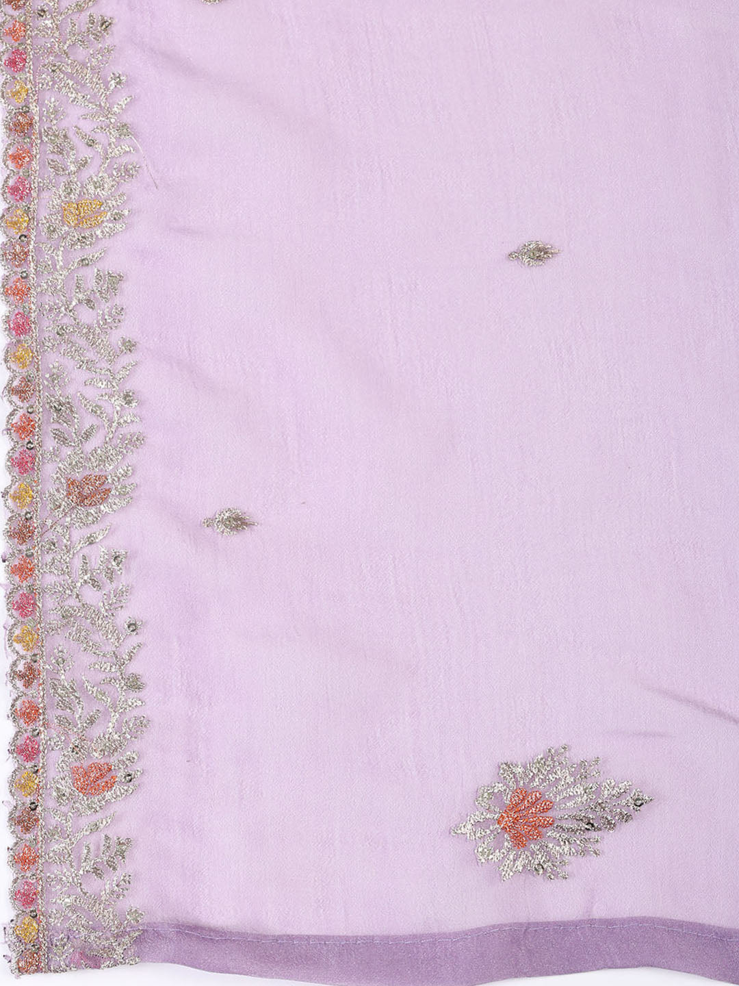 Embroidered Tissue Unstitched Suit With Dupatta