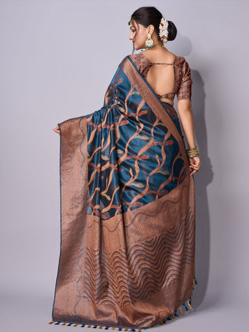 Zari Jaal Woven Art Silk Saree