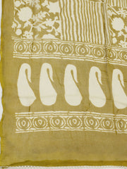 Embroidered Cotton Unstitched Suit With Pant & Dupatta