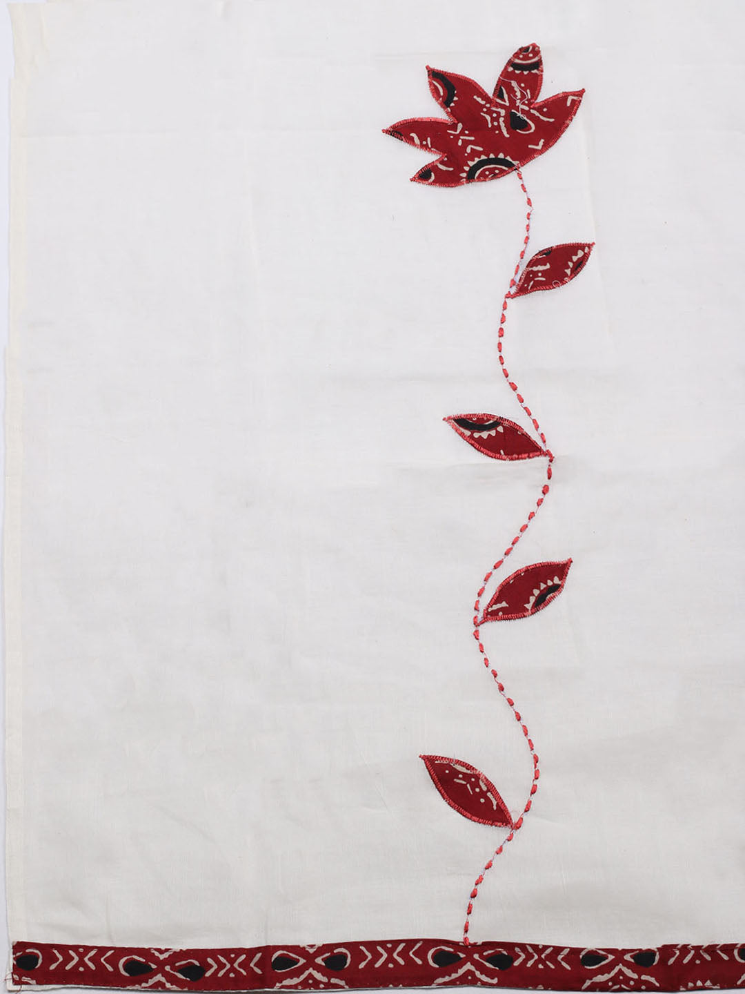 Printed Cotton Blend Unstitched Suit With Pant &amp; Dupatta