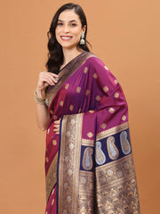 Zari Border Booti Woven Handloom Saree