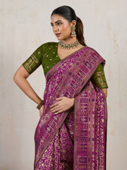 Woven Design Makhmal Silk Saree