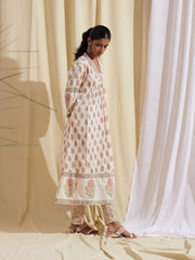 Floral Printed Cotton Kurta With Pants