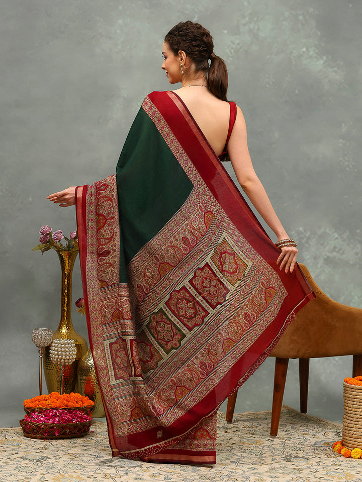 Printed Art Silk Saree