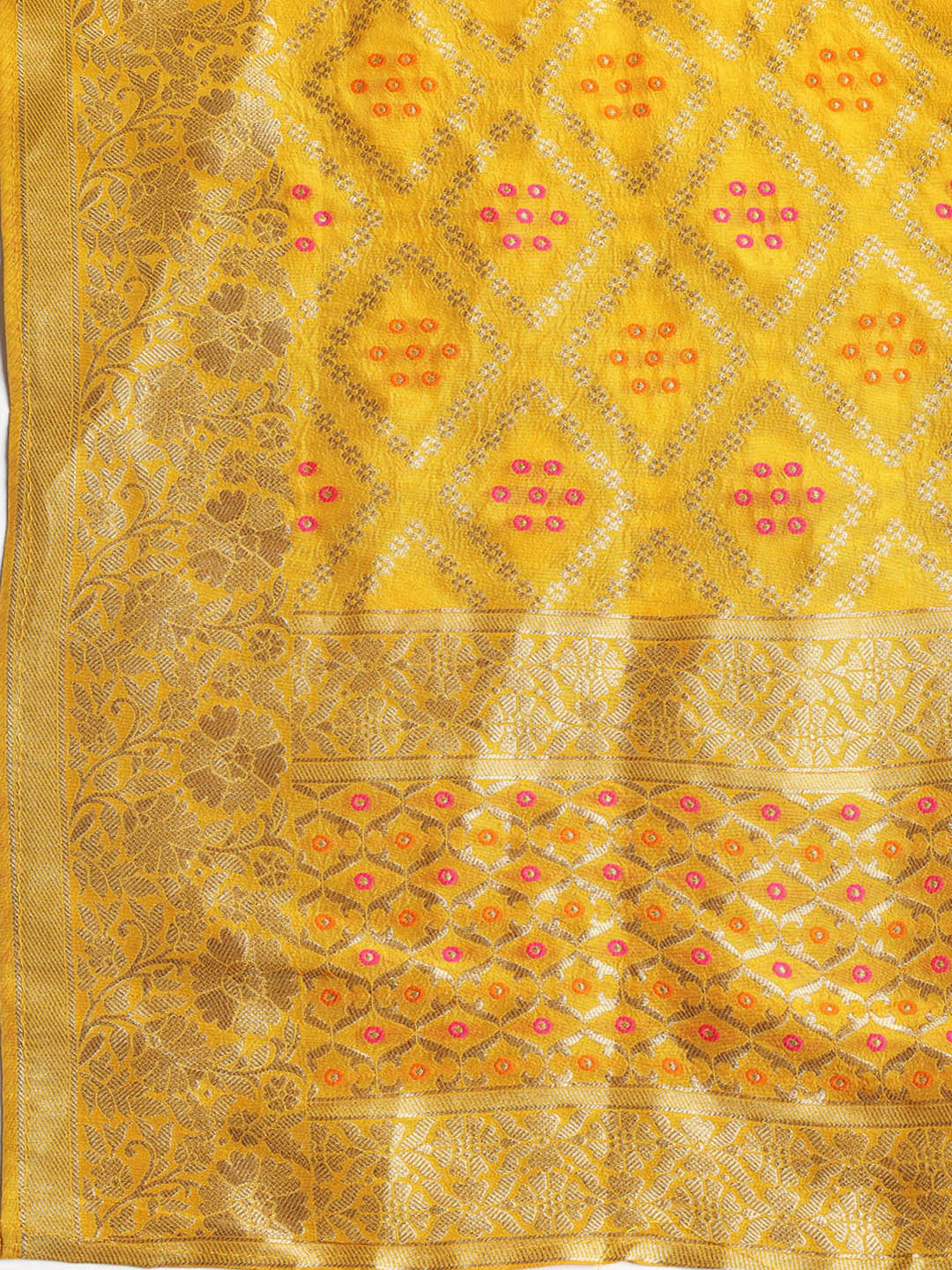 Neck Embroidered Chanderi Unstitched Suit With Dupatta