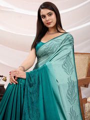 Embroidered Crepe Saree