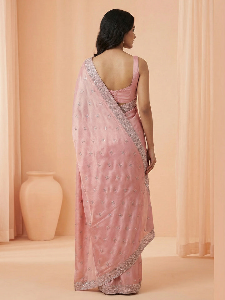 Embroidered Georgette Saree