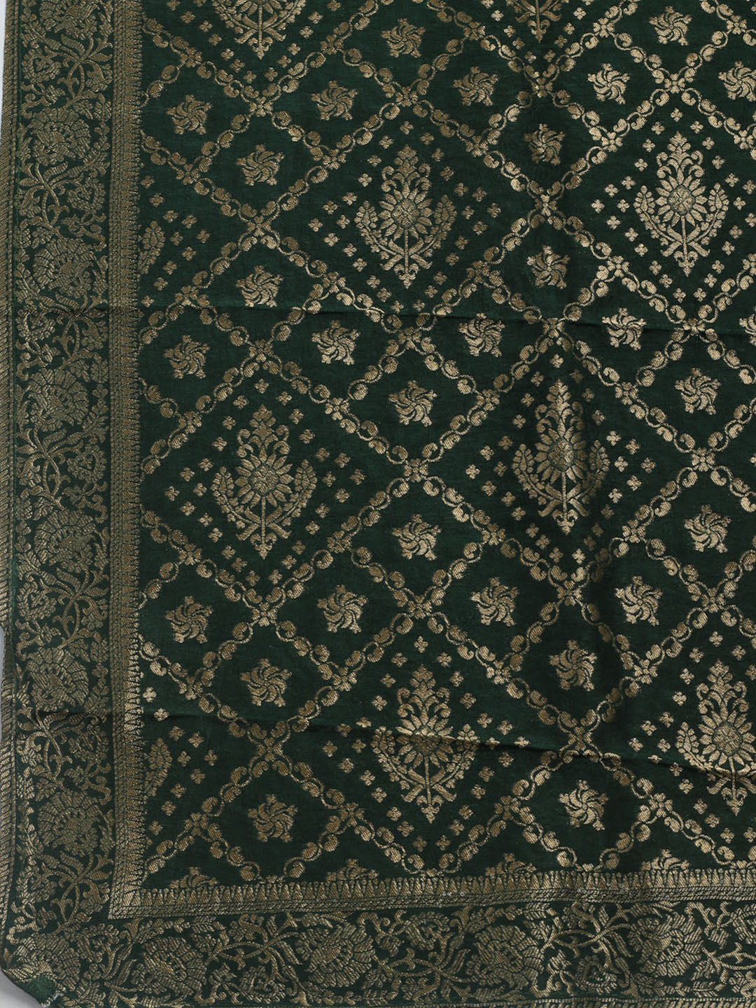 Woven Design Chanderi Unstitched Suit With Dupatta