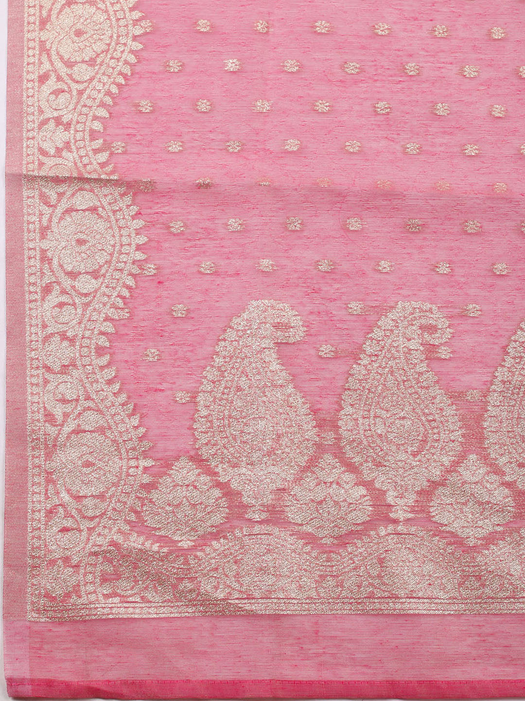 Woven Design Tissue Unstitched Suit With Pant Dupatta