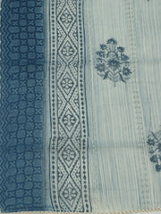 Printed Cotton Unstitched Suits Printed Suit With Pant & Dupatta