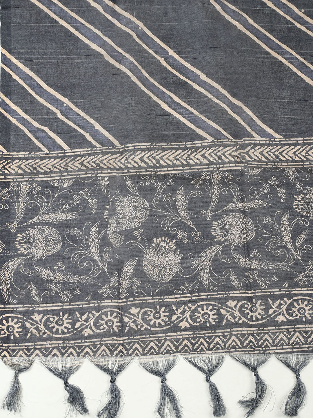 Embroidered Chanderi Unstitched Suit With Pant &amp; Dupatta