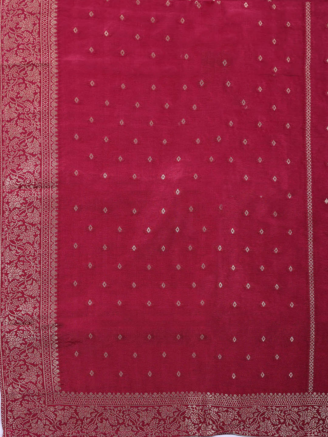 Woven Design Chanderi Unstitched Suit With Pant &amp; Dupatta