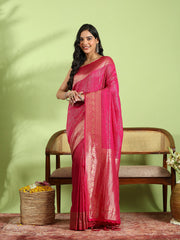 Plain Crepe Saree