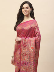 Zari Jaal Woven Satin Saree