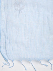 Patch Neck Cotton Blend Unstitched Suit With Dupatta