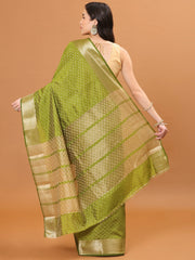 Zari Border Booti Woven Handloom Saree