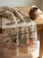 Printed Tissue Unstitched Suit With Pant & Dupatta