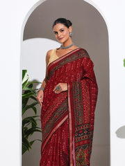 Digital Printed Art Silk Saree