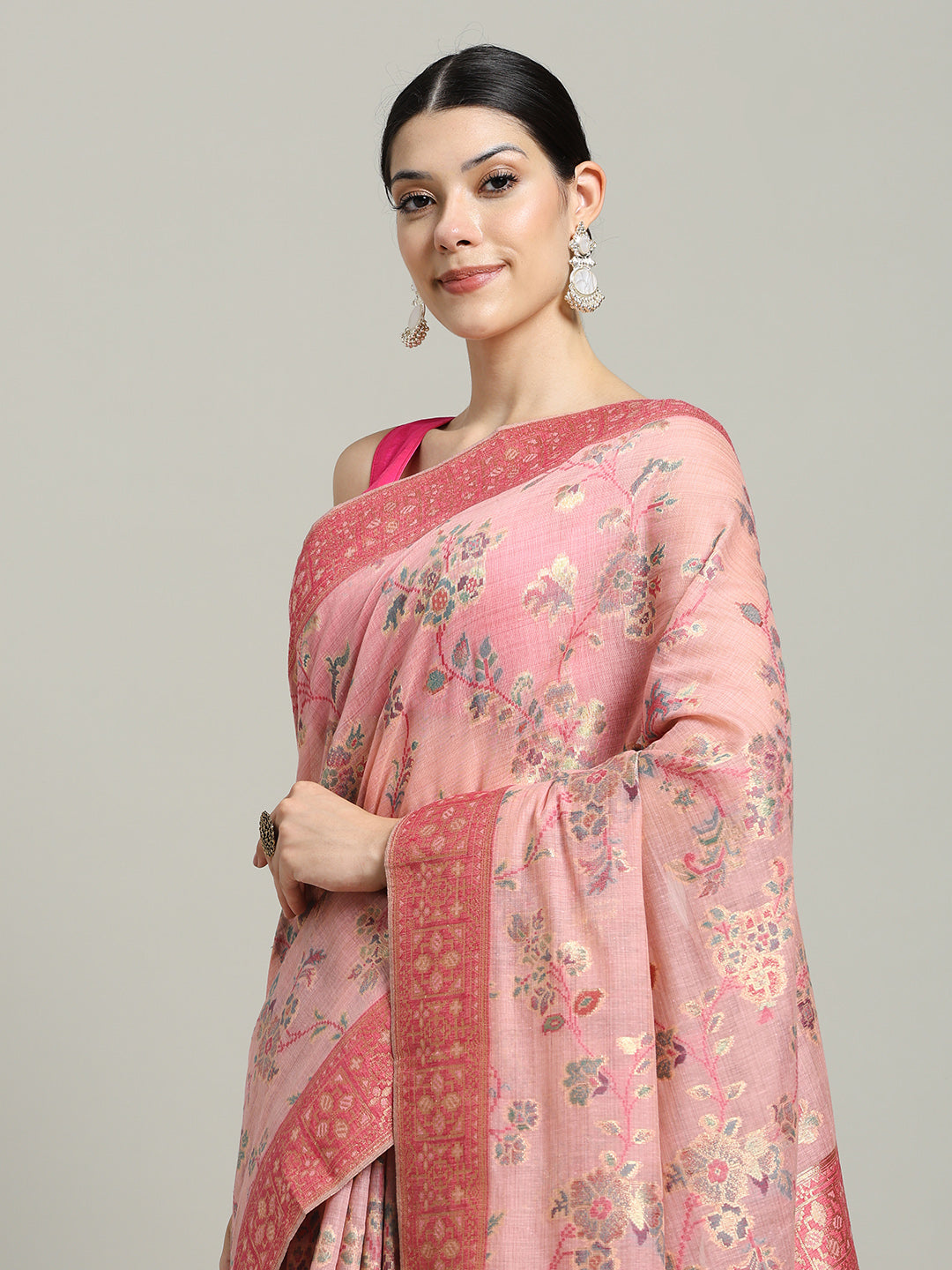 Zari Jaal Art Silk Woven Saree