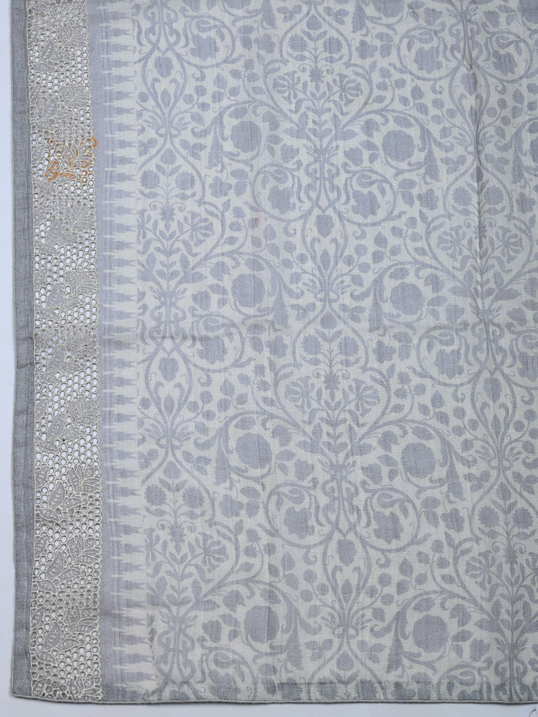 Embroidered Linen Blend Unstitched Suit With Pant &amp; Dupatta