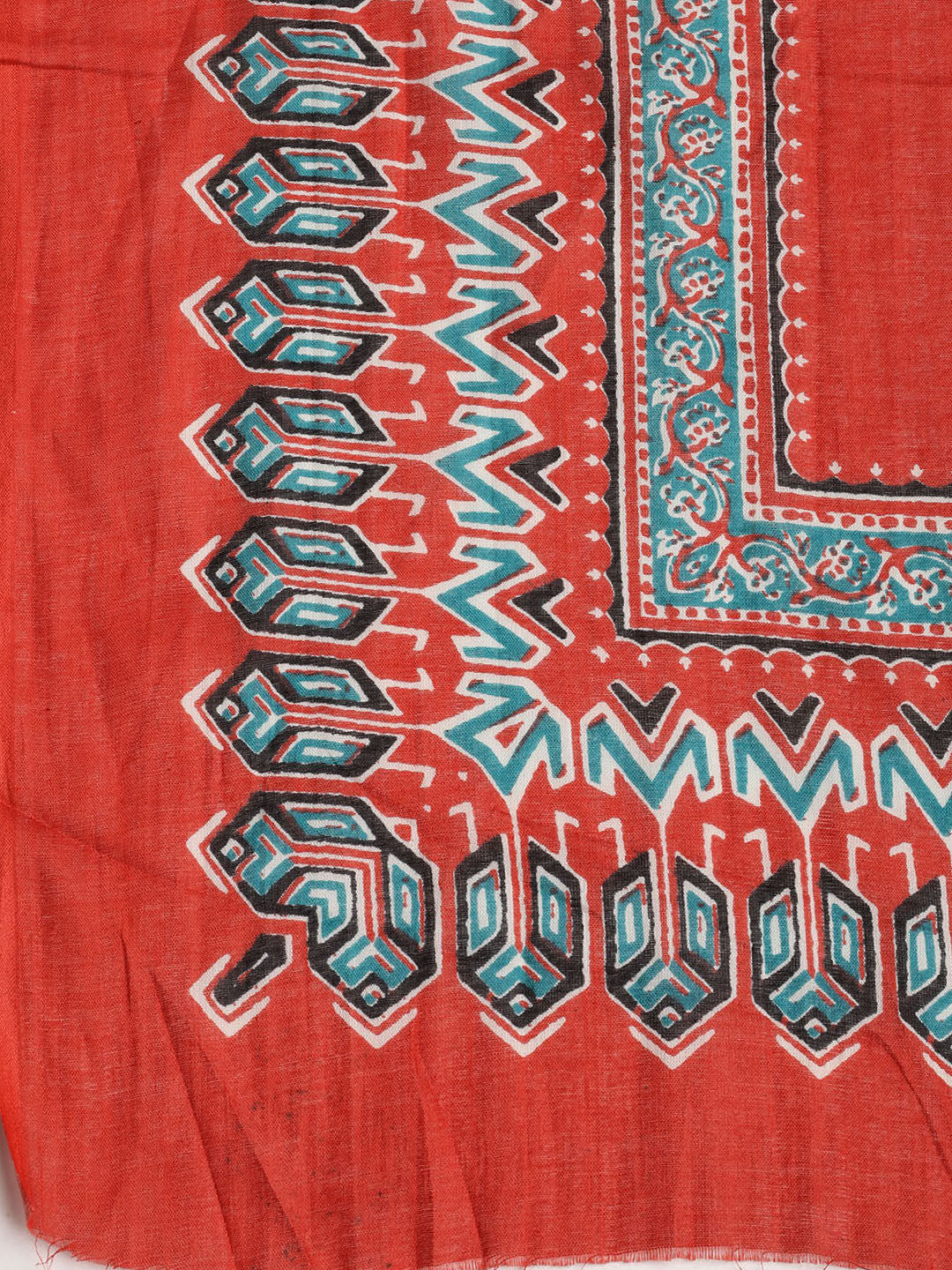 Printed Cotton Blend Unstitched Suit With Dupatta