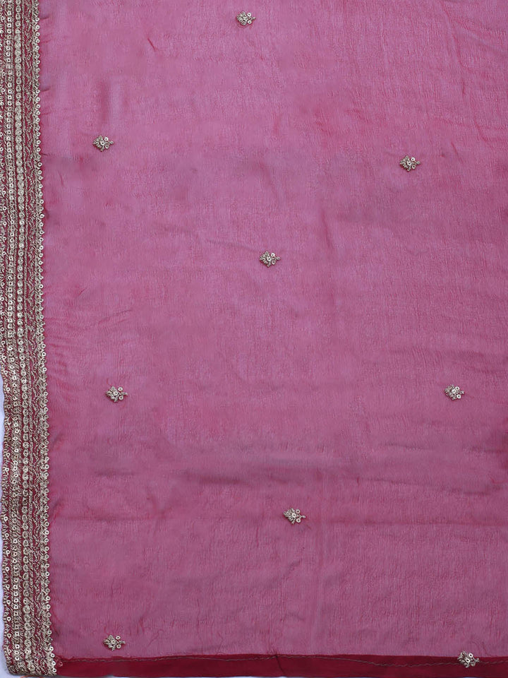 Printed Crepe Unstitched Suit With Dupatta