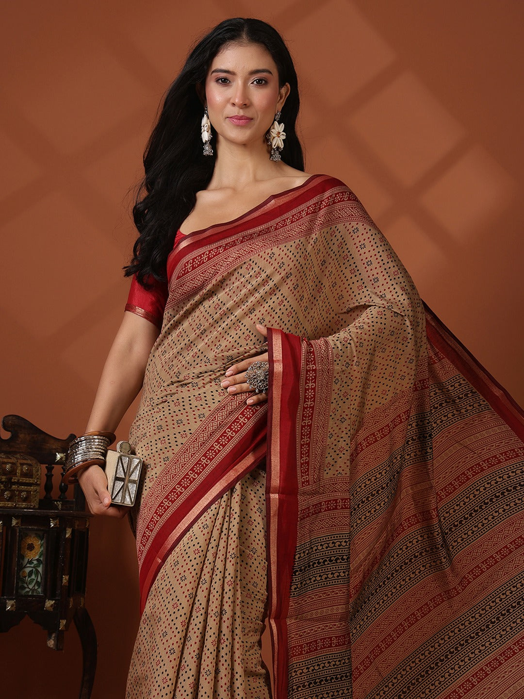 Digital Printed Art Silk Saree