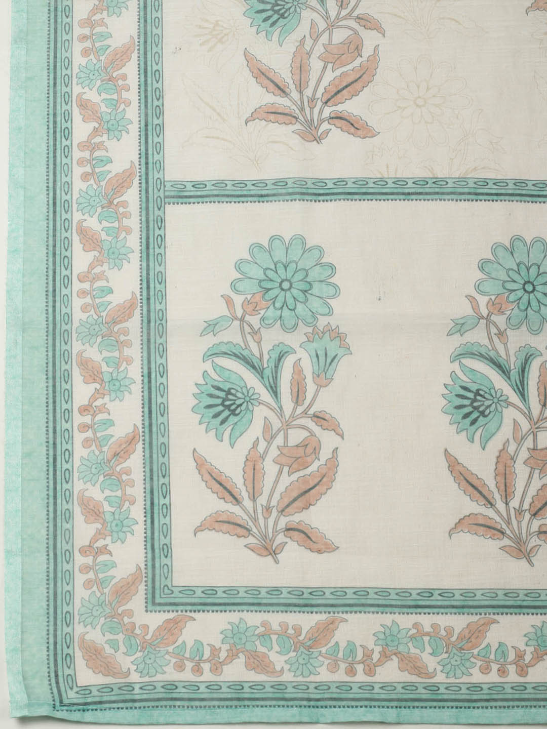 Embroidered Cotton Blend Unstitched Suit With Pant &amp; Dupatta