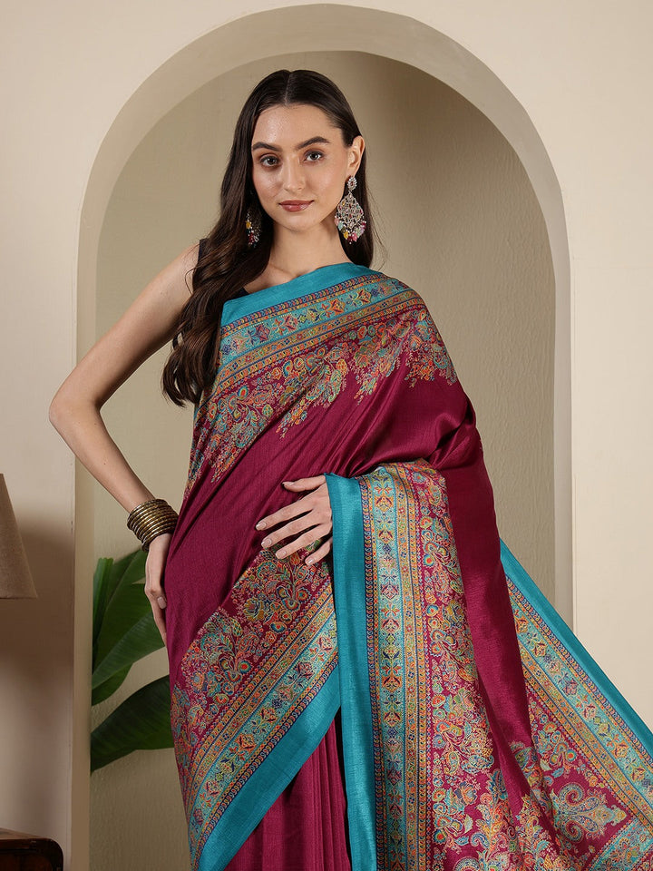 Digital Printed Art Silk Saree