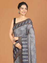 Digital Printed Tussar Woven Saree