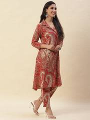 Paisley Printed Cotton Kurta Set