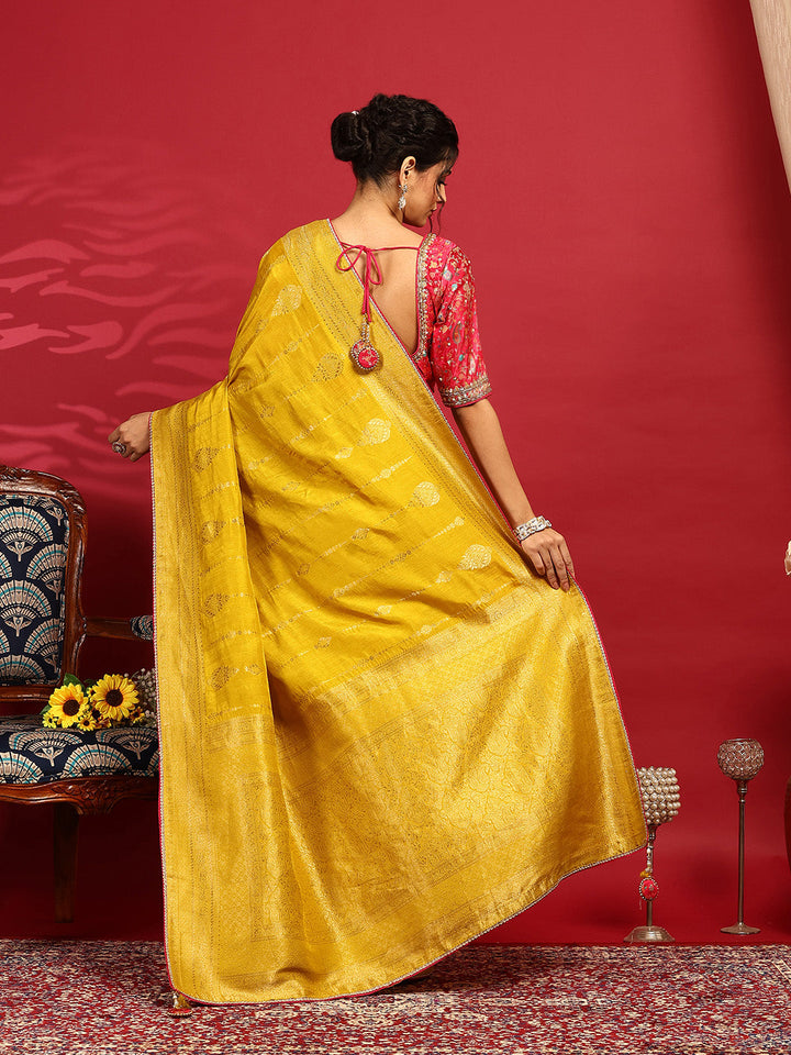 Embroidered Dola Silk Saree