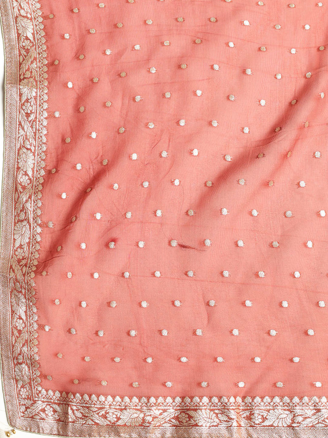 Embroidered Tissue Unstitched Suit With Dupatta