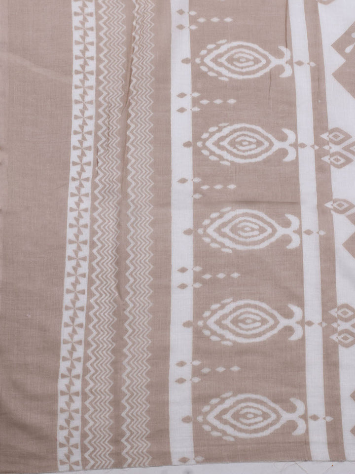 Neck Embroidered Cotton Blend Unstitched Suit With Dupatta