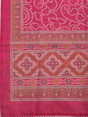 Embroidered Chanderi Unstitched Suit With Dupatta