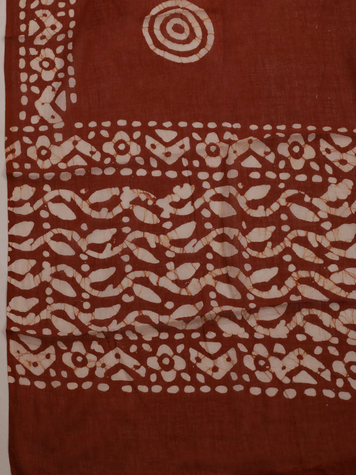 Printed Cotton Blend Unstitched Suit With Dupatta