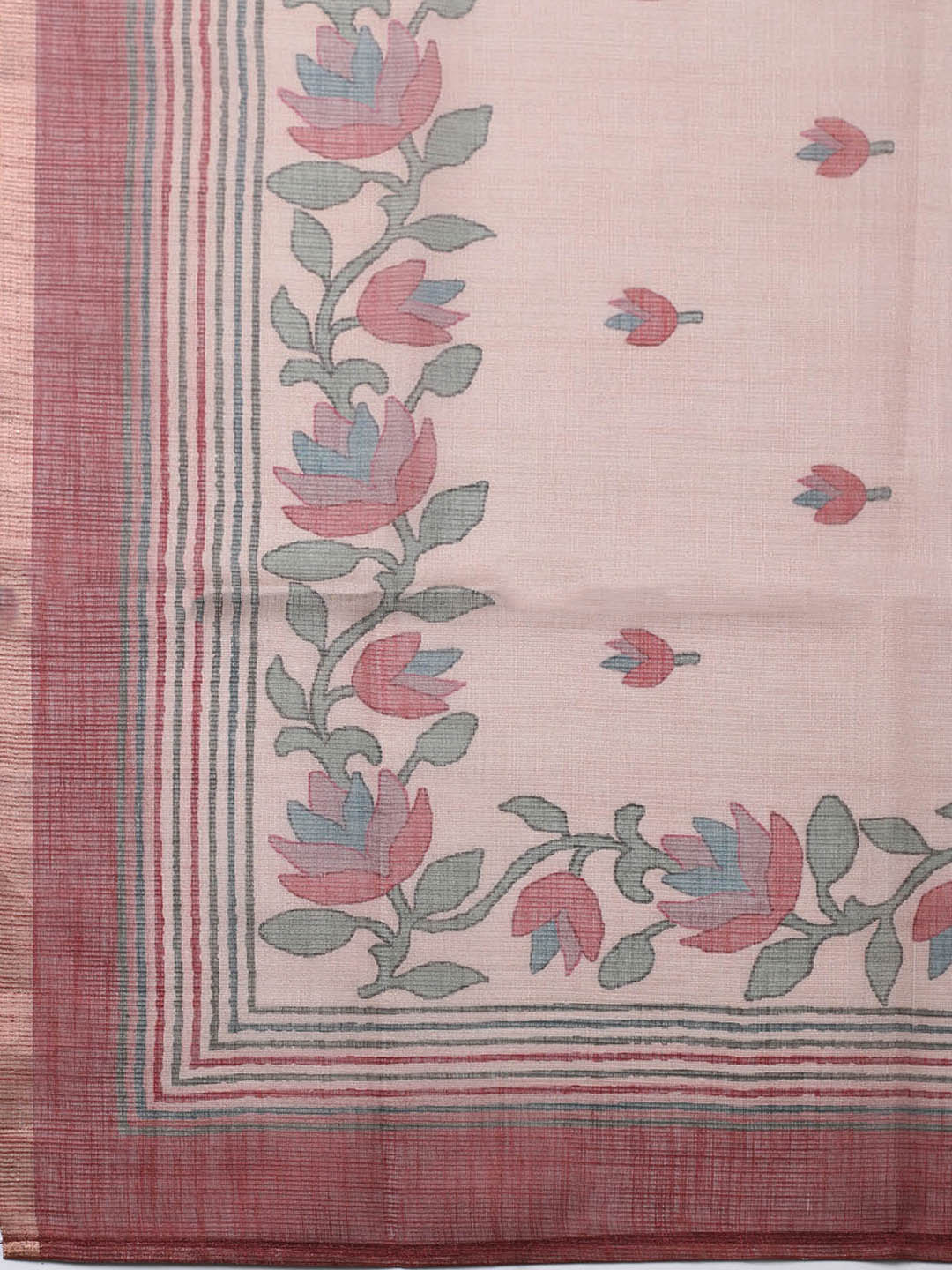 Embroidered Tissue Unstitched Suit With Pant &amp; Dupatta
