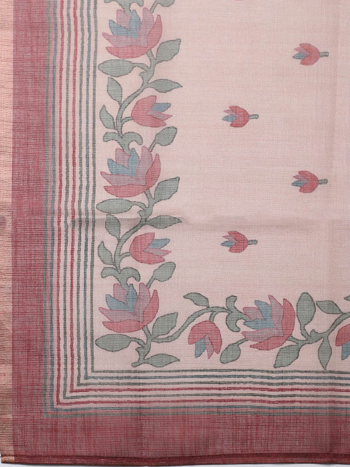 Embroidered Tissue Unstitched Suit With Pant &amp; Dupatta