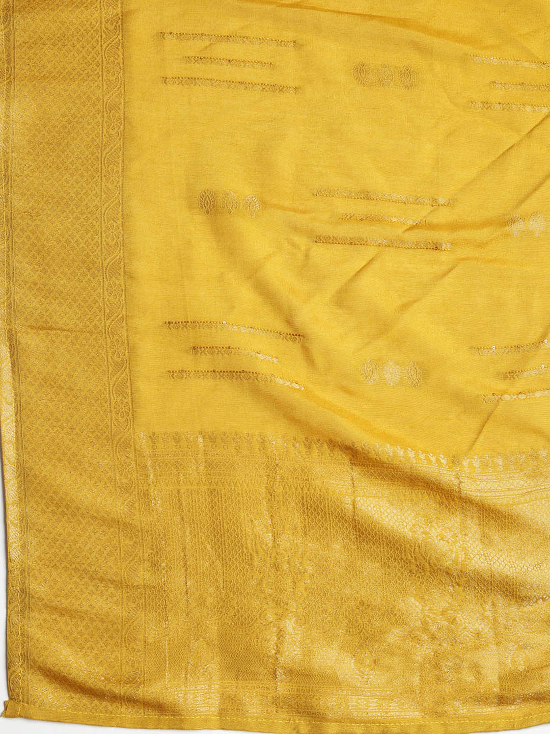 Embroidered Chanderi Unstitched Suit With Dupatta