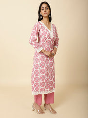 Printed Cotton Suit Set With Dupatta