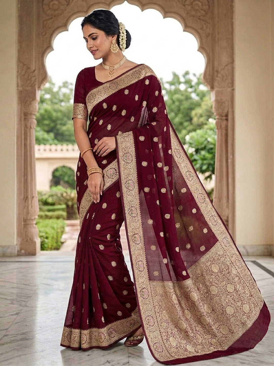 Zari Woven Art Silk Saree