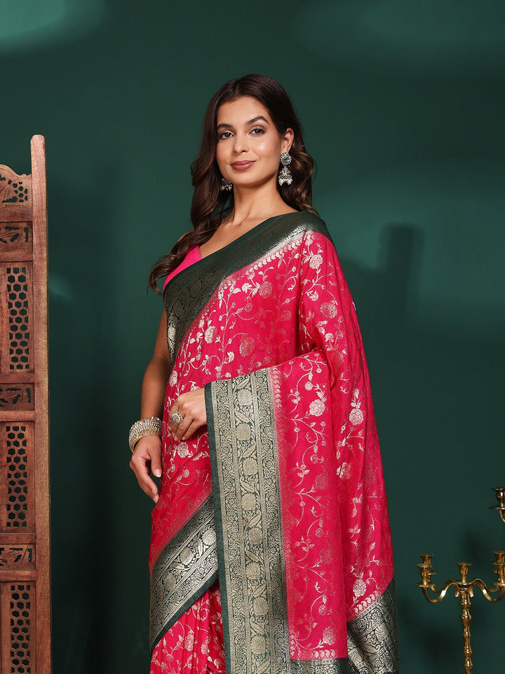 Plain Crepe Saree