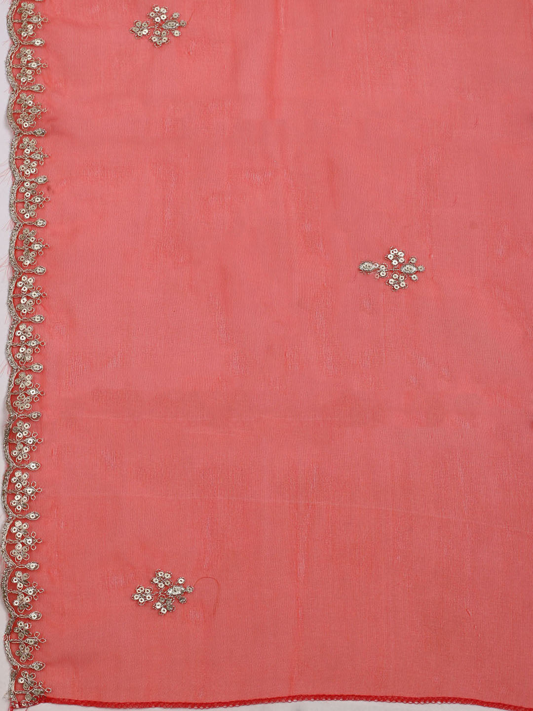 Embroidered Organza Unstitched Suit With Dupatta