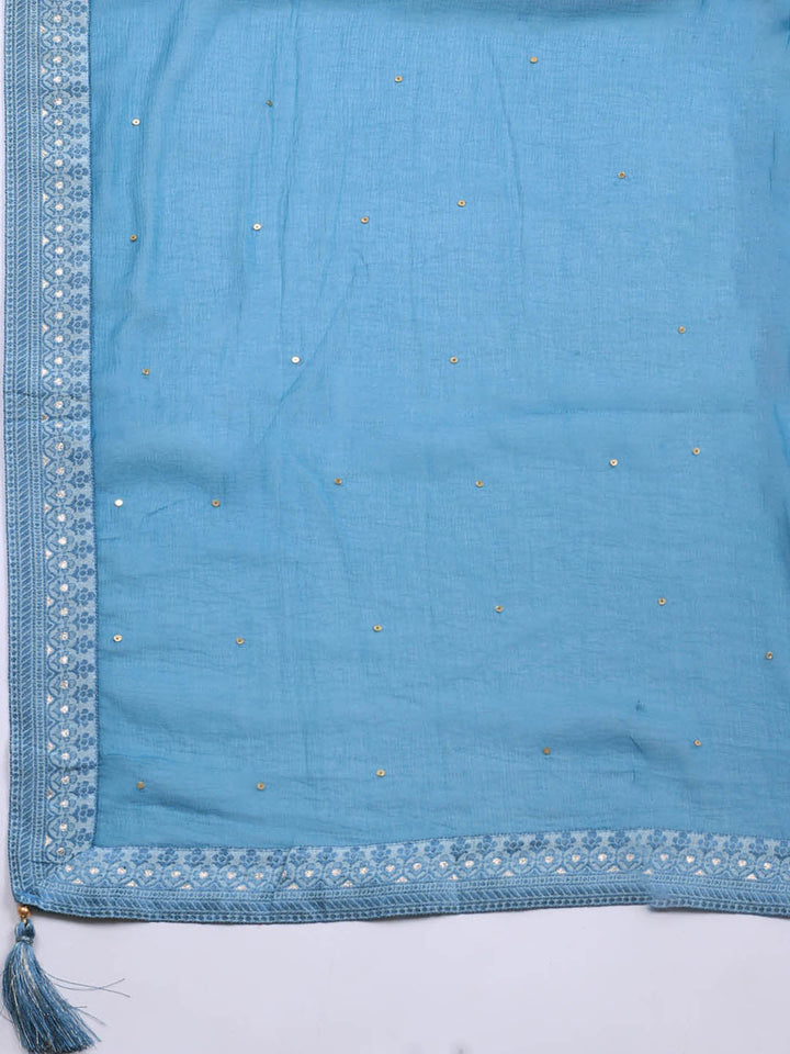 Printed Muslin Unstitched Suit Piece With Dupatta