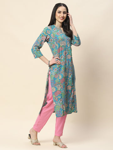 Printed Cotton Kurta Set